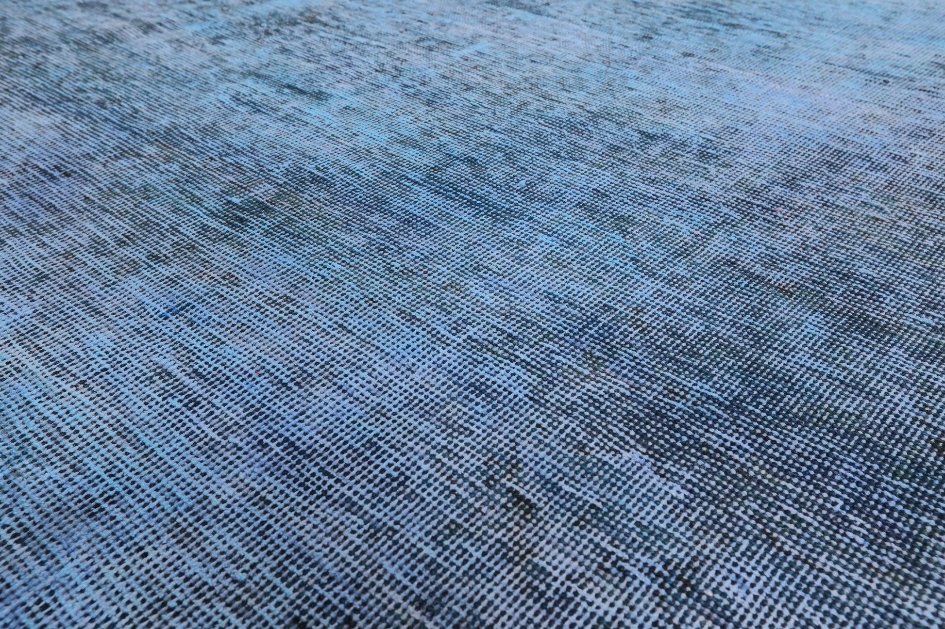 Blue Persian Overdyed Hand Knotted Wool Rug - 9' 8" X 12' 8" - Golden Nile