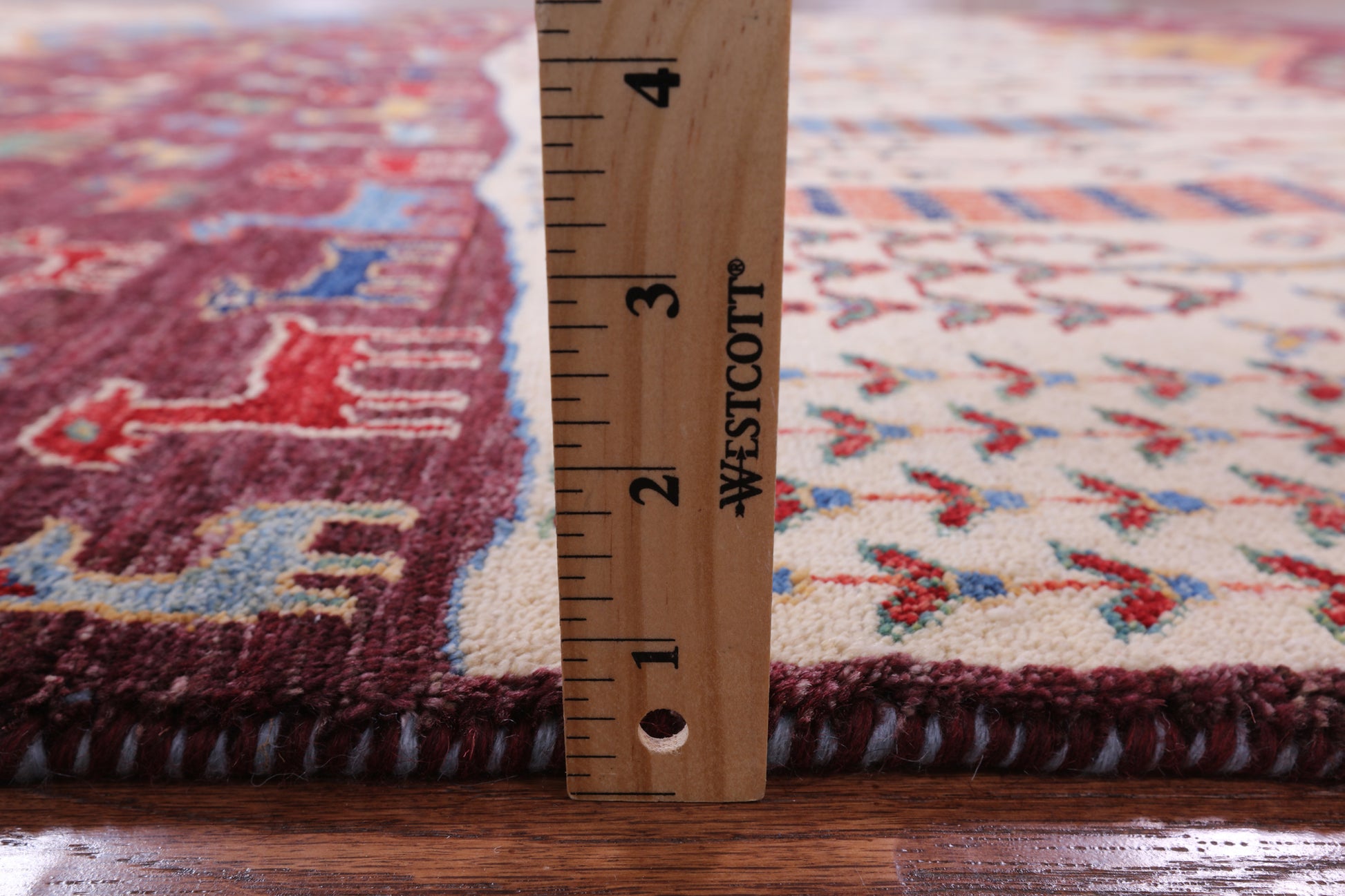 Tribal Persian Gabbeh Handmade Wool Rug - 5' 8" X 8' 4" - Golden Nile