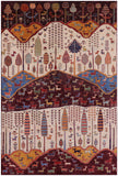 Tribal Persian Gabbeh Handmade Wool Rug - 5' 8" X 8' 4" - Golden Nile