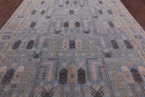 Blue Peshawar Hand Knotted Wool Rug - 9' 1" X 12' 3" - Golden Nile