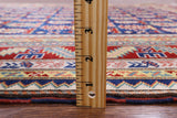 Blue Super Kazak Hand Knotted Wool Rug - 4' 10" X 6' 10" - Golden Nile