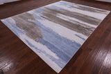 Modern Hand Knotted 100% Silk Rug - 9' 1" X 11' 11" - Golden Nile