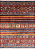 Tribal Khorjin Persian Gabbeh Hand Knotted Wool Rug - 5' 9" X 7' 9" - Golden Nile