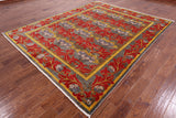 William Morris Hand Knotted Wool Rug - 7' 10" X 9' 8" - Golden Nile