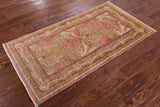 William Morris Handmade Wool Rug - 2' 10" X 5' 3" - Golden Nile