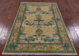 William Morris Hand Knotted Wool Rug - 3' 10" X 6' - Golden Nile