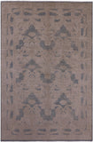 Ivory William Morris Handmade Wool Rug - 5' 10" X 8' 10" - Golden Nile