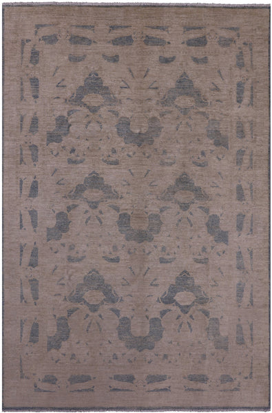 Ivory William Morris Handmade Wool Rug - 5' 10" X 8' 10" - Golden Nile