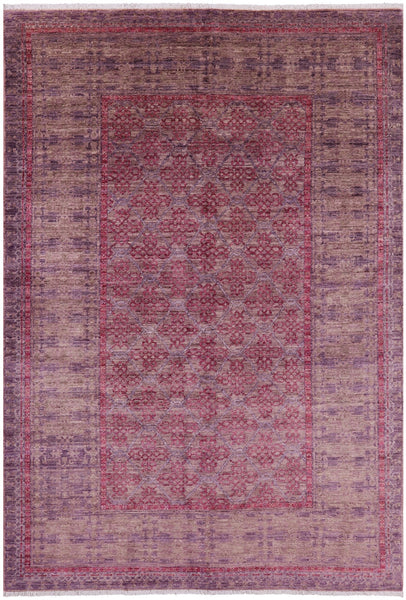 William Morris Handmade Wool Rug - 6' 1" X 8' 10" - Golden Nile