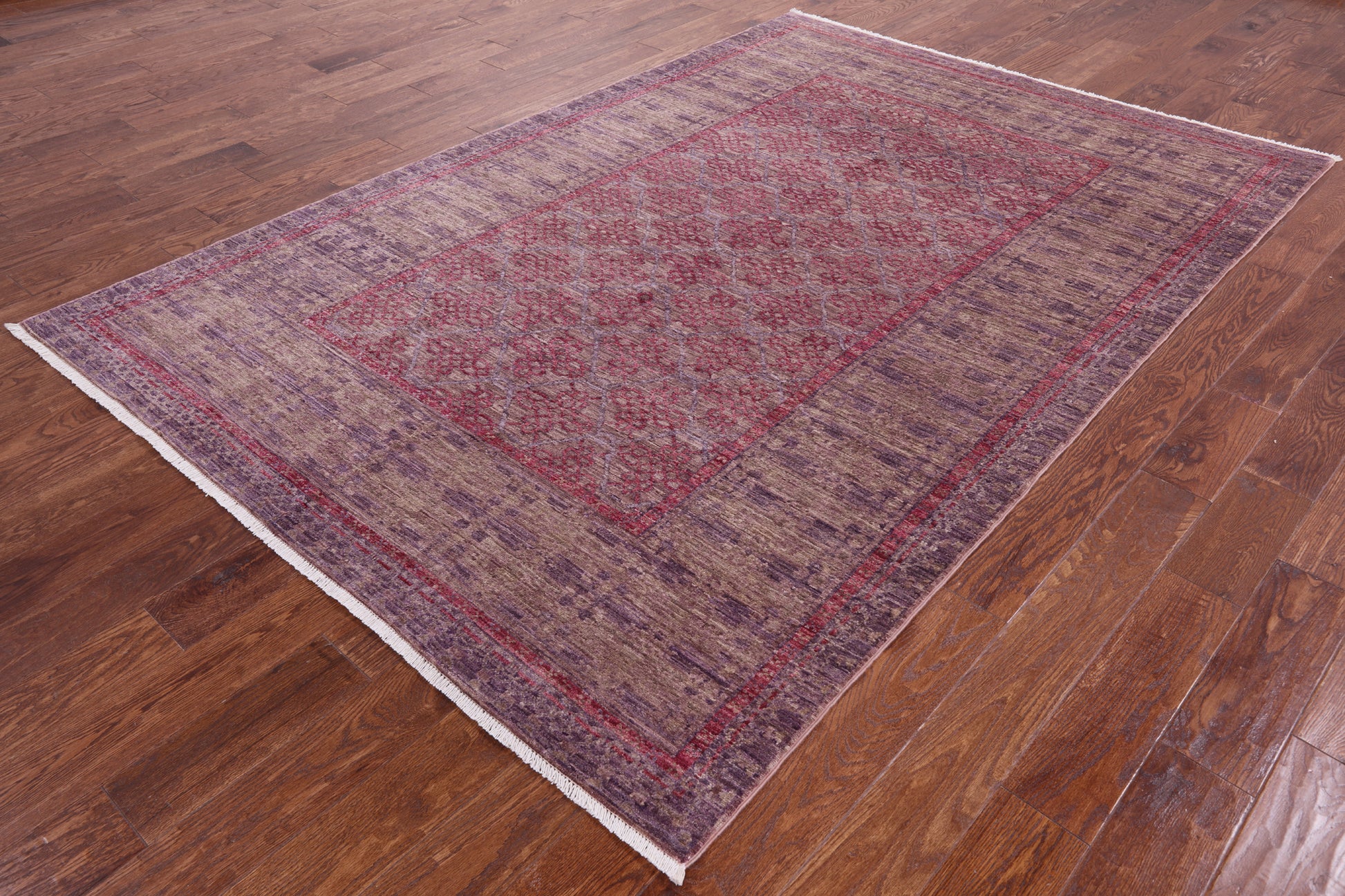 William Morris Handmade Wool Rug - 6' 1" X 8' 10" - Golden Nile