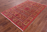 William Morris Handmade Wool Rug - 5' 0" X 7' 7" - Golden Nile