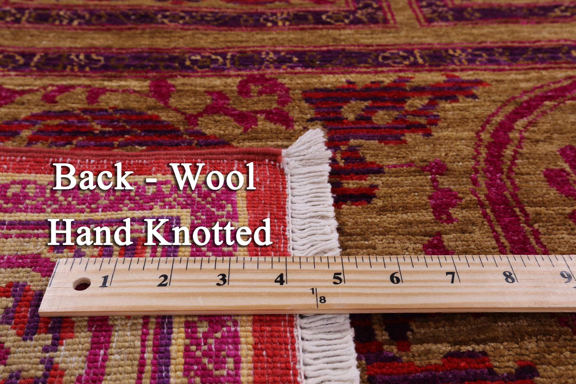 William Morris Handmade Wool Rug - 5' 0" X 7' 7" - Golden Nile