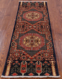 Geometric Persian Hand Knotted Wool Runner Rug - 2' 1" X 5' 7" - Golden Nile