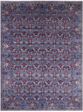 Grey William Morris Hand Knotted Wool Rug - 10' 3" X 13' 6" - Golden Nile