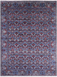 Grey William Morris Hand Knotted Wool Rug - 10' 3" X 13' 6" - Golden Nile