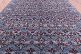 Grey William Morris Hand Knotted Wool Rug - 10' 3" X 13' 6" - Golden Nile