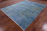 Full Pile Overdyed Hand Knotted Wool Rug - 8' 1" X 9' 10" - Golden Nile