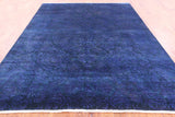 Full Pile Overdyed Handmade Wool Rug - 8' 1" X 9' 10" - Golden Nile