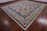 William Morris Hand Knotted Wool Rug - 12' 2" X 15' 9" - Golden Nile