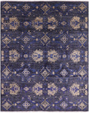 Grey William Morris Hand Knotted Wool Rug - 8' 3" X 10' 5" - Golden Nile