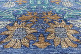 William Morris Hand Knotted Wool Rug - 2' 7" X 9' 7" - Golden Nile