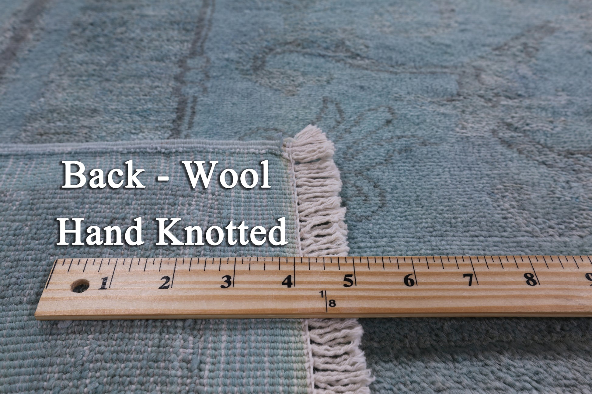Blue Full Pile Overdyed Hand Knotted Wool Rug - 8' 4" X 10' 3" - Golden Nile