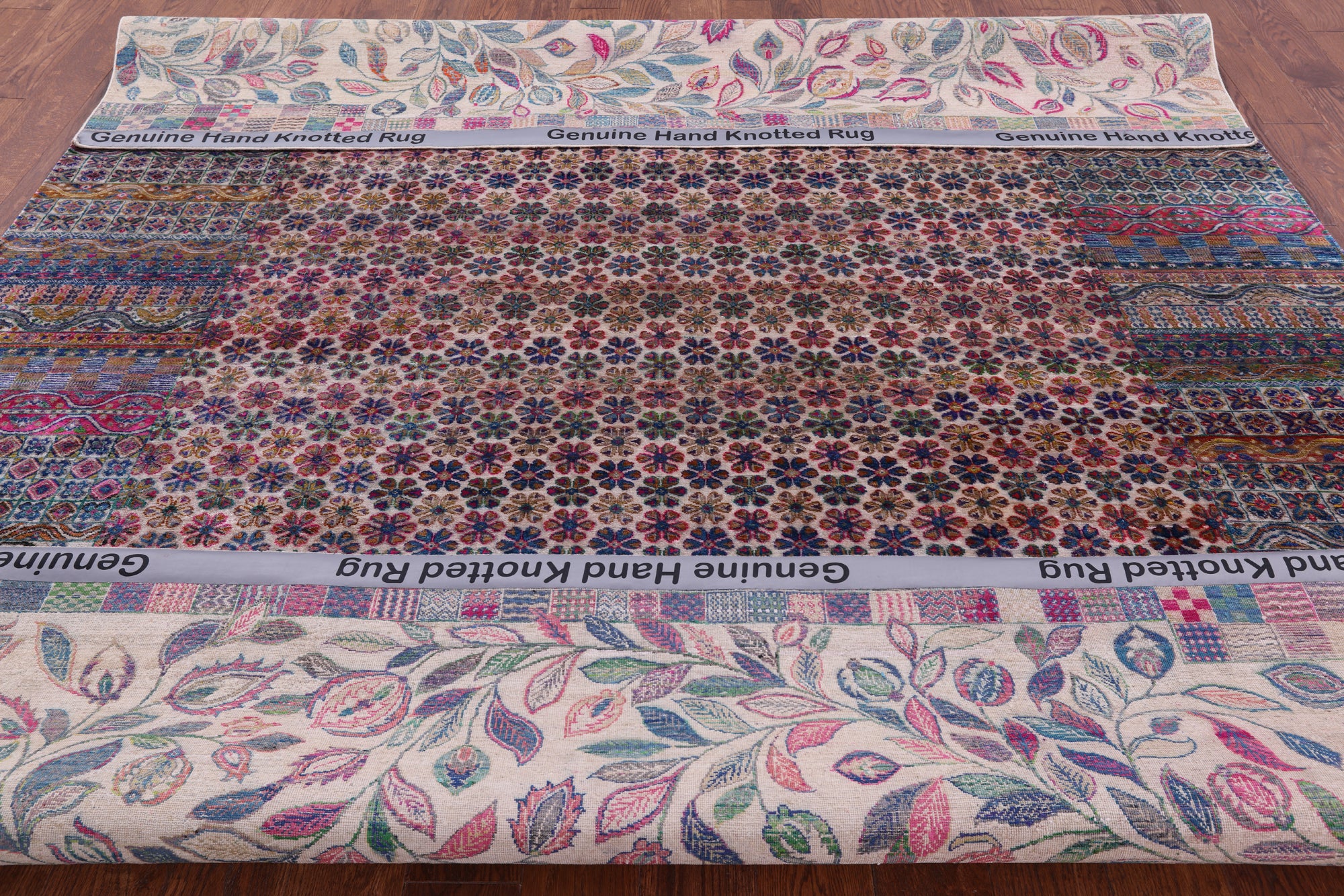 Persian Hand Knotted 100% Silk Rug - 8' 1" X 9' 11" - Golden Nile