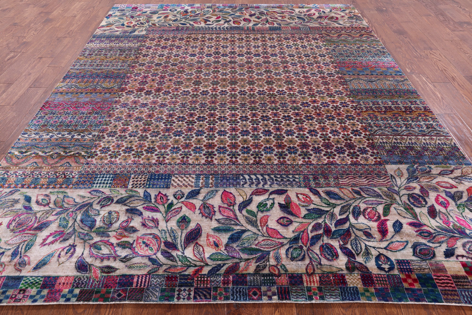 Persian Hand Knotted 100% Silk Rug - 8' 1" X 9' 11" - Golden Nile