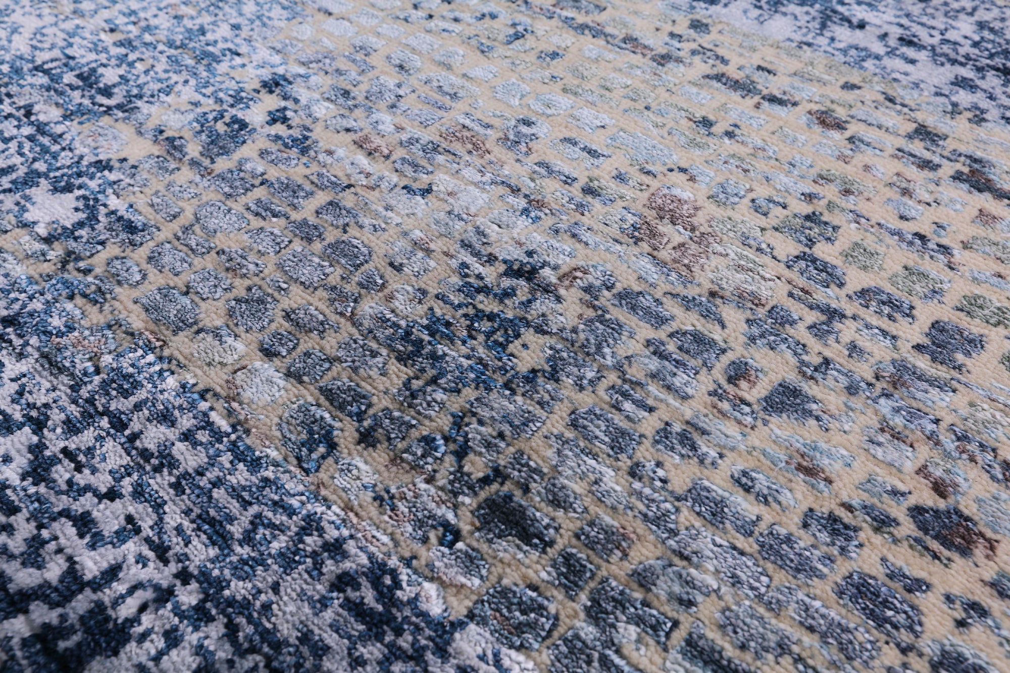 Modern Handmade Wool & Silk Rug - 8' 2" X 9' 11" - Golden Nile