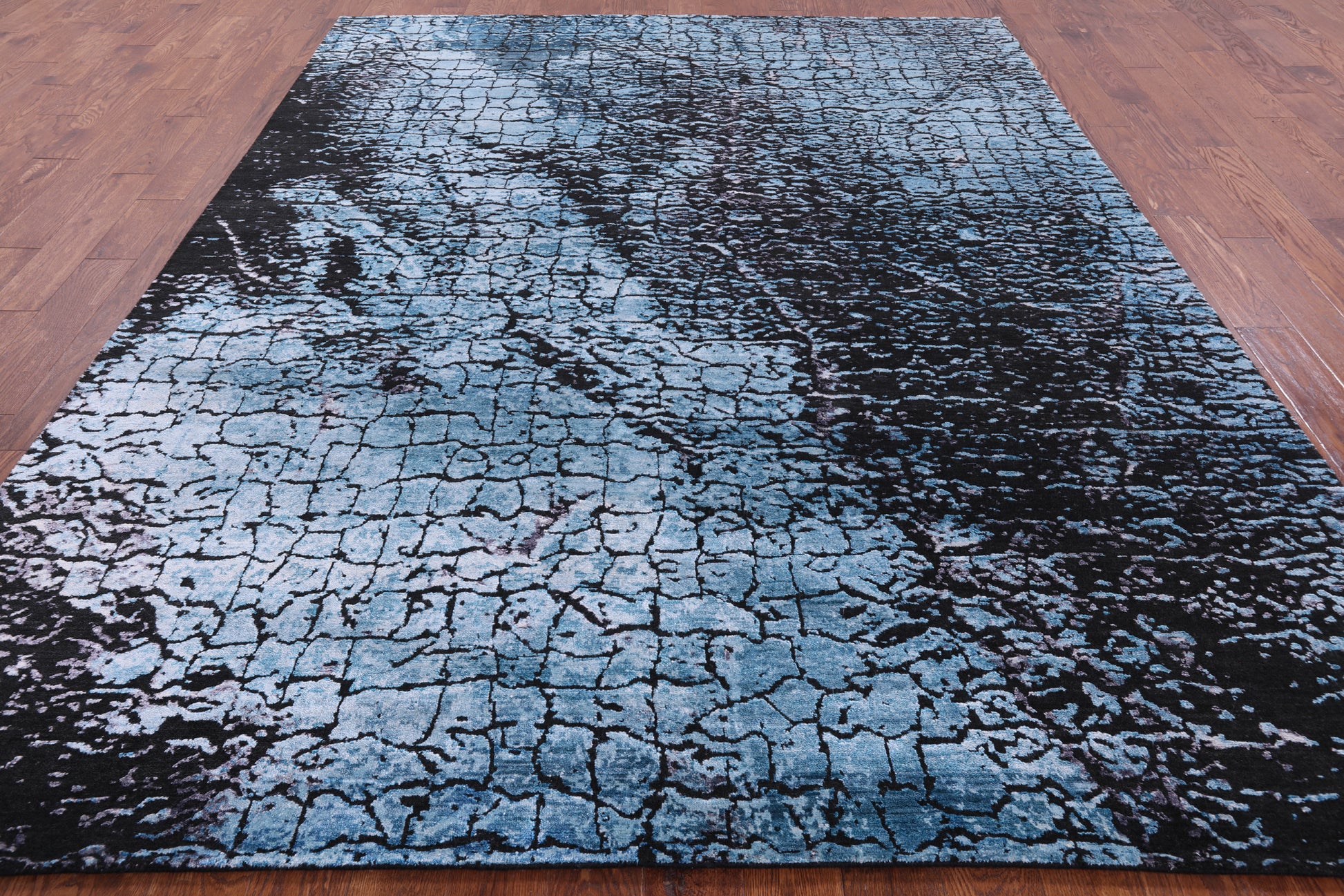 Modern Handmade Wool & Silk Rug - 8' 0" X 10' 0" - Golden Nile