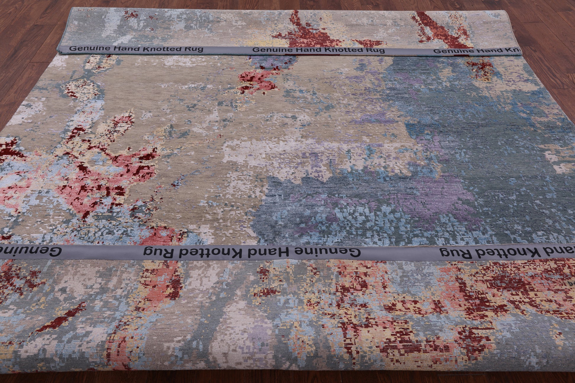 Modern Hand Knotted Wool & Silk Rug - 7' 11" X 10' 0" - Golden Nile