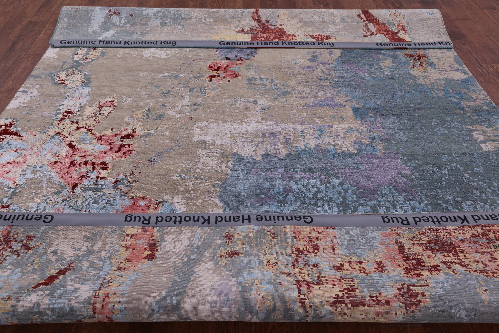 Modern Hand Knotted Wool & Silk Rug - 7' 11" X 10' 0" - Golden Nile