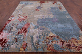 Modern Hand Knotted Wool & Silk Rug - 7' 11" X 10' 0" - Golden Nile