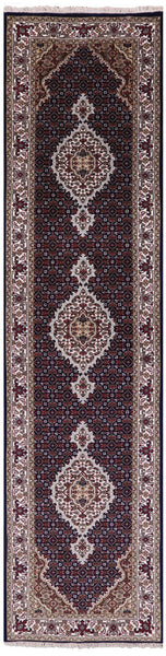 Bijar Hand Knotted Wool & Silk Runner Rug - 2' 7" X 10' 0" - Golden Nile