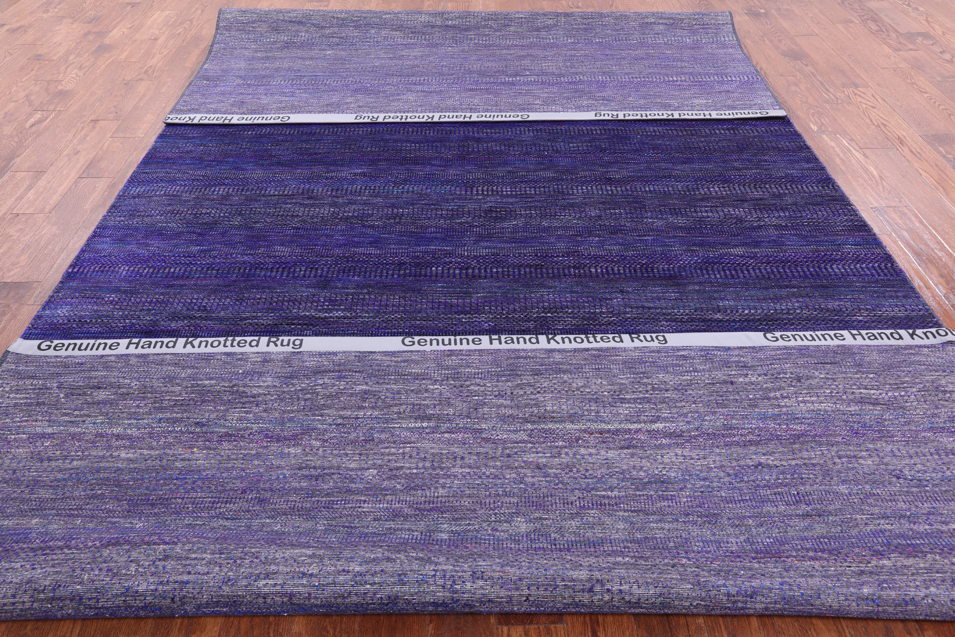 Purple Savannah Grass Handmade Wool & Silk Rug - 8' 0" X 15' 5" - Golden Nile