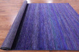 Purple Savannah Grass Handmade Wool & Silk Rug - 8' 0" X 15' 5" - Golden Nile