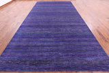 Purple Savannah Grass Handmade Wool & Silk Rug - 8' 0" X 15' 5" - Golden Nile