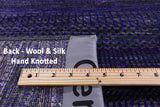 Purple Savannah Grass Handmade Wool & Silk Rug - 8' 0" X 15' 5" - Golden Nile