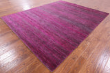 Pink Savannah Grass Handmade Wool & Silk Rug - 7' 11" X 9' 10" - Golden Nile