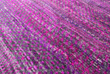 Purple Round Savannah Grass Hand Knotted Wool & Silk Rug - 6' 11" X 6' 11" - Golden Nile