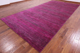 Pink Savannah Grass Hand Knotted Wool & Silk Rug - 8' 0" X 16' 3" - Golden Nile