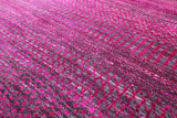 Pink Savannah Grass Hand Knotted Wool & Silk Rug - 8' 0" X 16' 3" - Golden Nile