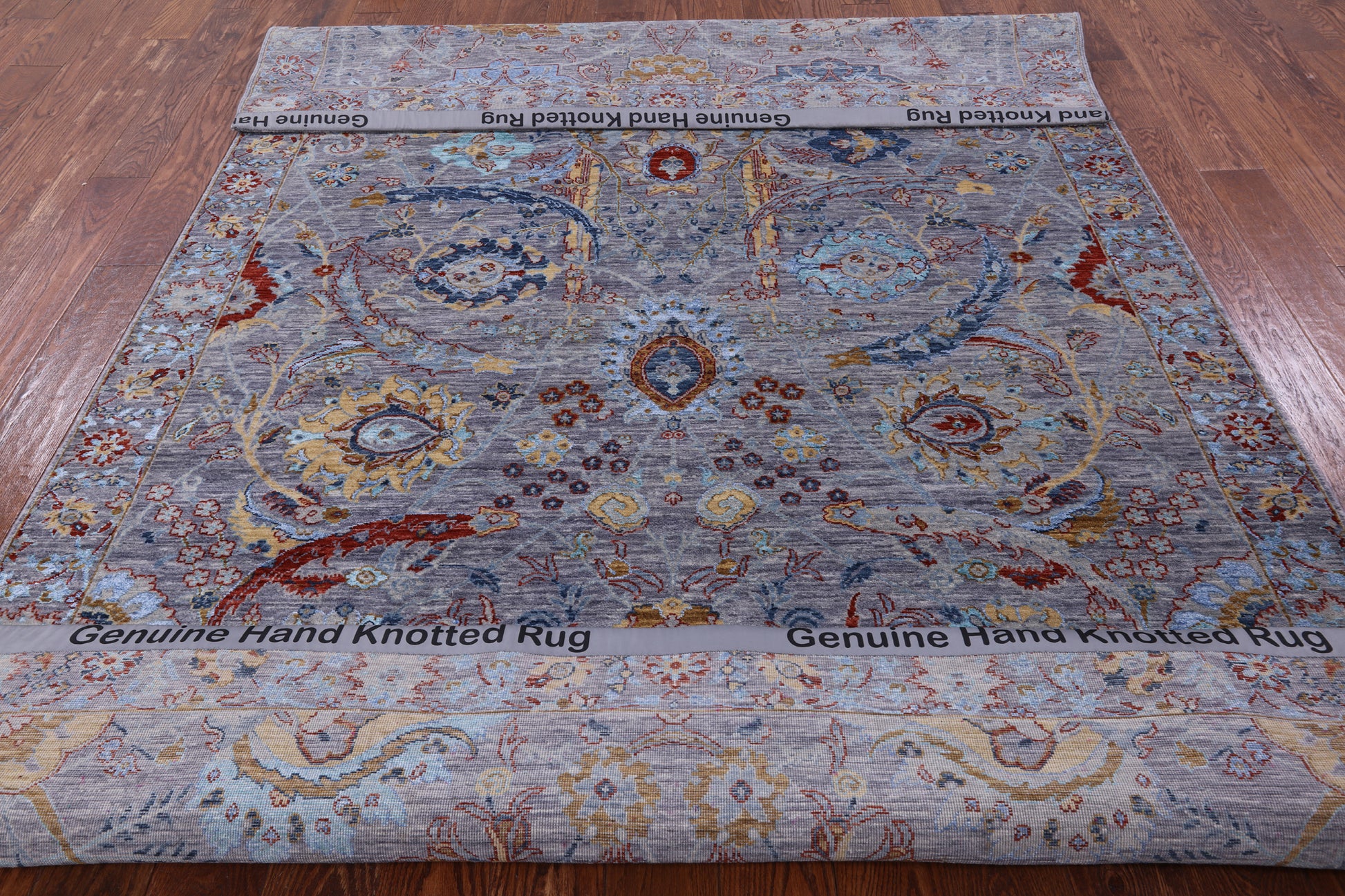 Modern Hand Knotted Wool & Silk Rug - 6' 3" X 9' 3" - Golden Nile