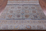 Grey Persian Handmade Wool & Silk Rug - 6' 0" X 8' 11" - Golden Nile
