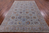 Grey Persian Handmade Wool & Silk Rug - 6' 0" X 8' 11" - Golden Nile