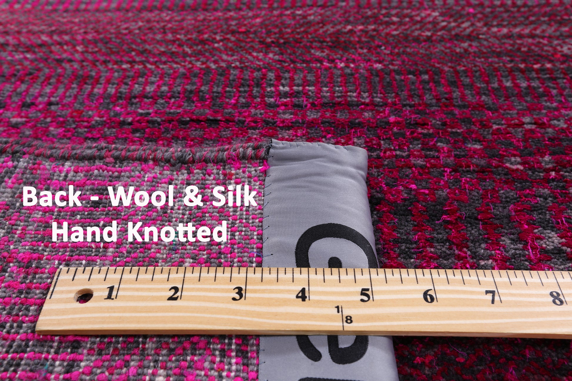 Pink Savannah Grass Handmade Wool & Silk Runner Rug - 2' 8" X 12' 1" - Golden Nile