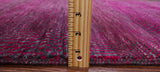 Pink Savannah Grass Handmade Wool & Silk Runner Rug - 2' 8" X 12' 1" - Golden Nile