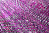 Purple Square Savannah Grass Hand Knotted Wool & Silk Rug - 8' 11" X 9' 0" - Golden Nile