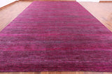 Pink Savannah Grass Handmade Wool & Silk Rug - 12' 0" X 18' 0" - Golden Nile