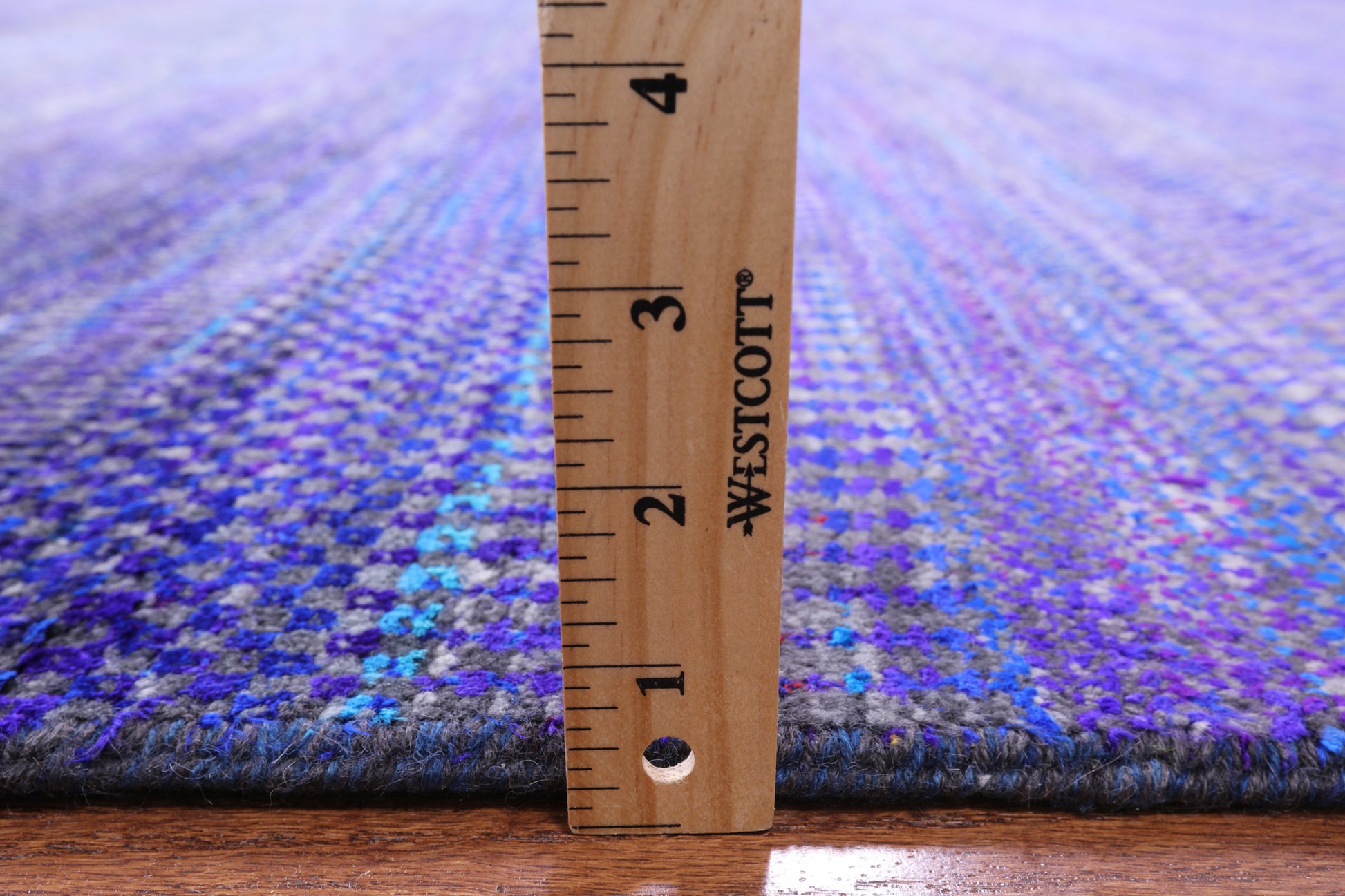 Purple Savannah Grass Handmade Wool & Silk Rug - 9' 0" X 18' 8" - Golden Nile